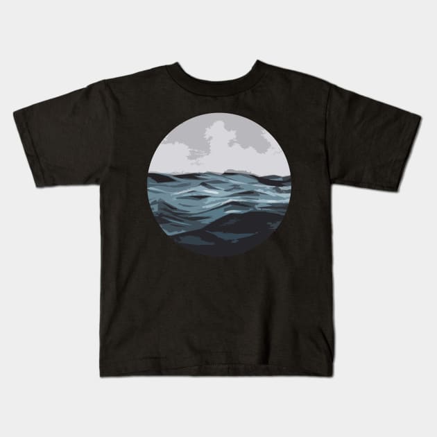 You, me, and the sea Kids T-Shirt by Thistle Kent